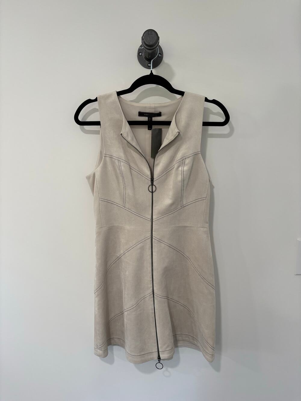 BCBG Max Azria Beige Zipper Front Tank Dress Size 6